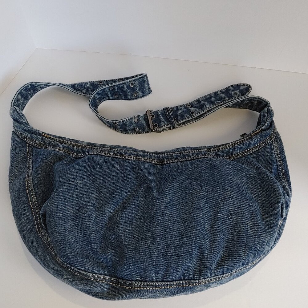 Denim Purse Hobo Crossbody - Picture 2 of 14